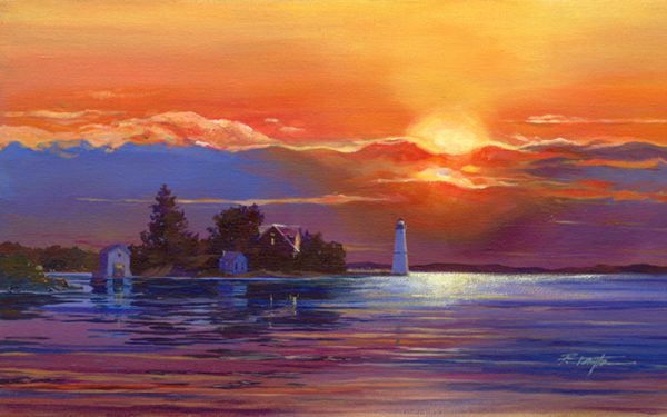 Giclee print of the original watercolor painting "Days End"  by Paul Allen Taylor