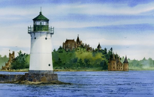 Fine Art Giclée print of Boldt's Castle on Heart Island in the 1000 Islands NY.