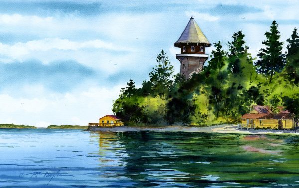 Fine Art Giclée print of Calumet Island water tower