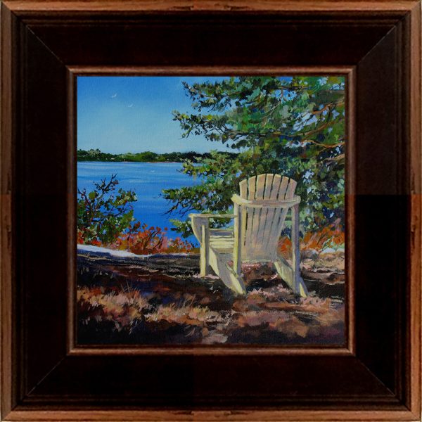 Framed Canvas print of Adirondack Chair