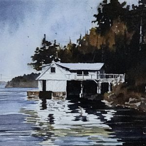 White boathouse