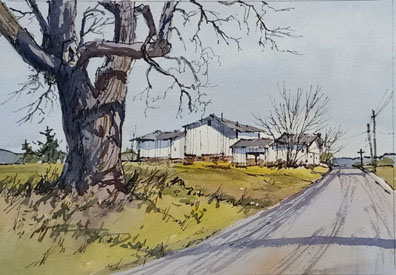 Watercolor – Line and Wash Workshop – The Old Oak – Sat. Oct. 21, 2023